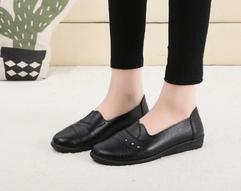 Amelia Slip-on Loafer I Blødt Læder Til Kvinder - Rød