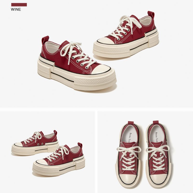 Amelia Sneakers I Læder På Platformen Til Kvinder - Khaki