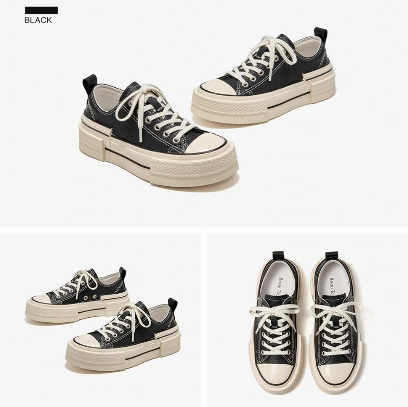 Amelia Sneakers I Læder På Platformen Til Kvinder - Khaki