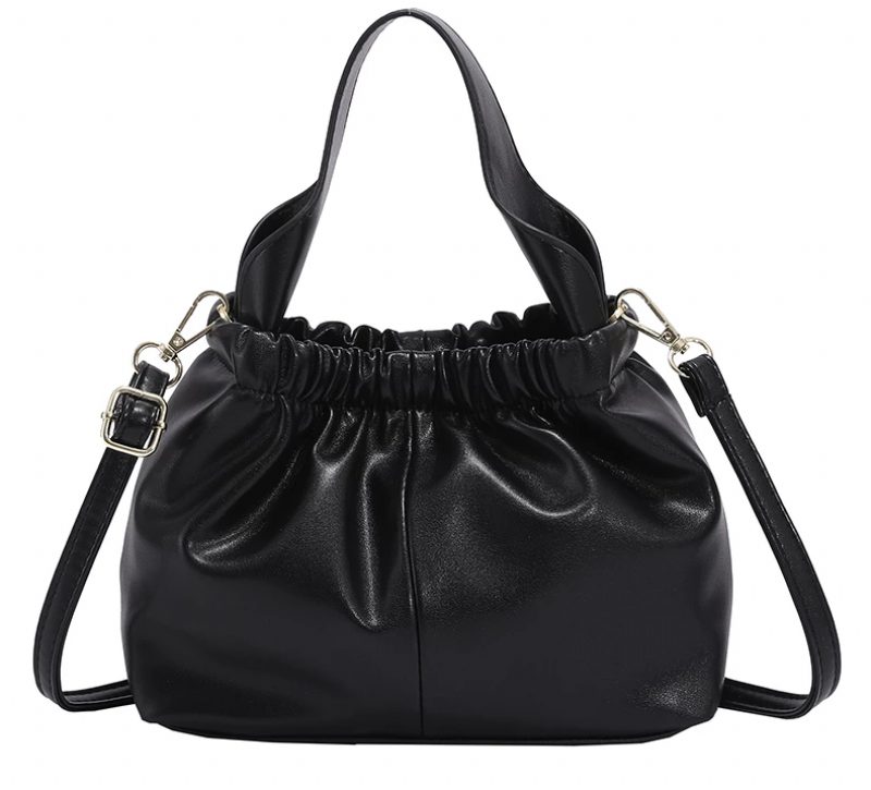 Andalux Lille Crossbody-håndtaske I Læder Til Kvinder - Sort