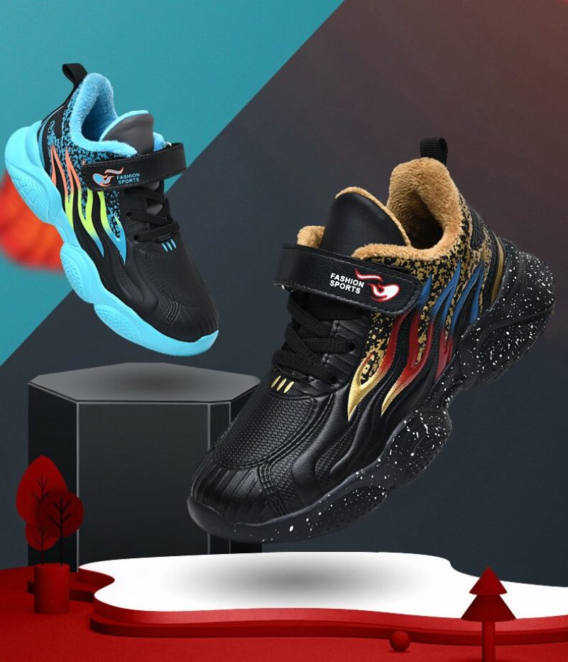 Andres Drenge Afslappet Sneaker - Sort pels