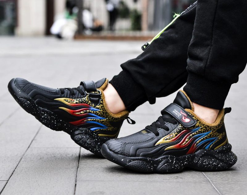 Andres Drenge Afslappet Sneaker - Sort pels