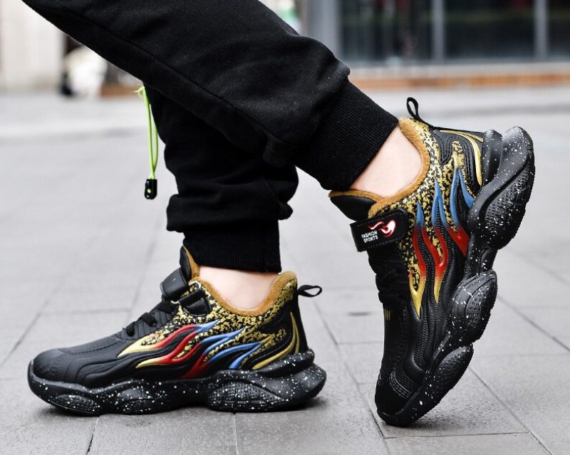 Andres Drenge Afslappet Sneaker - Sort pels