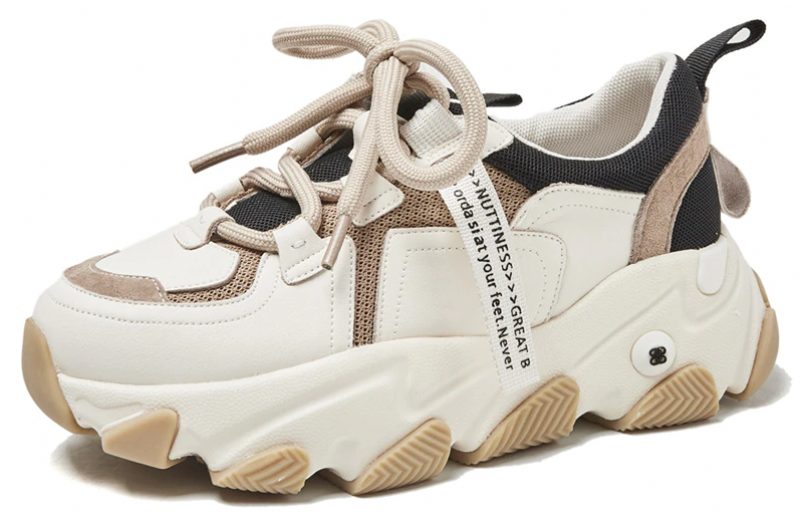 Angelis Platform Sneaker Til Kvinder - Abrikos
