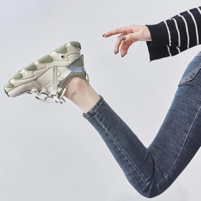 Angelis Platform Sneaker Til Kvinder - Abrikos