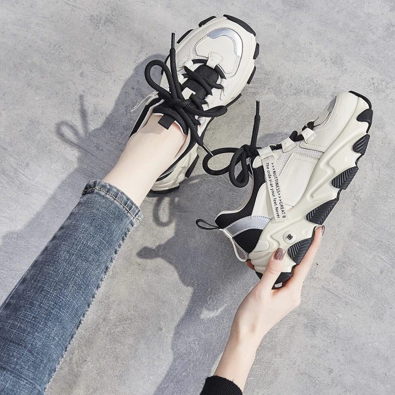 Angelis Platform Sneaker Til Kvinder - Abrikos