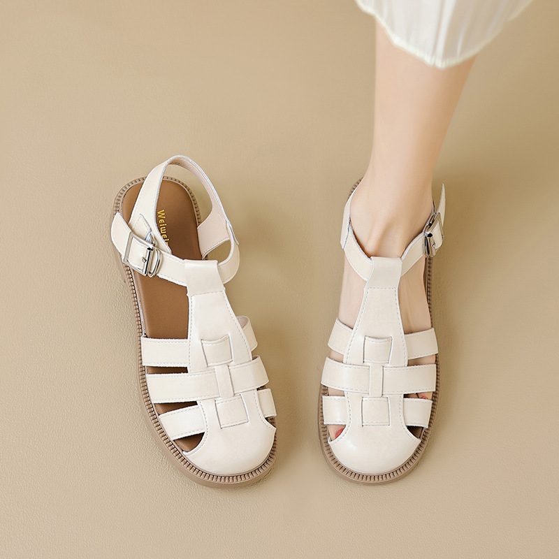 Angi Sommer Gladiator Sandaler Til Kvinder - Beige