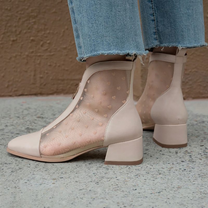 Angie Støvletter Ankellængde - Beige