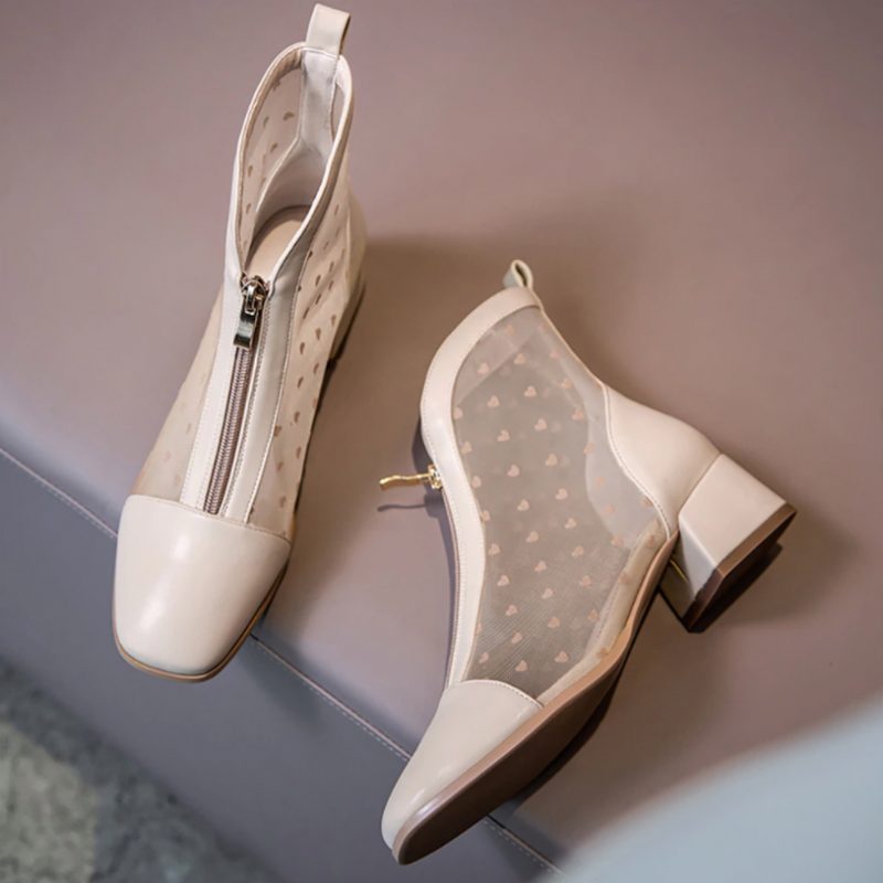 Angie Støvletter Ankellængde - Beige