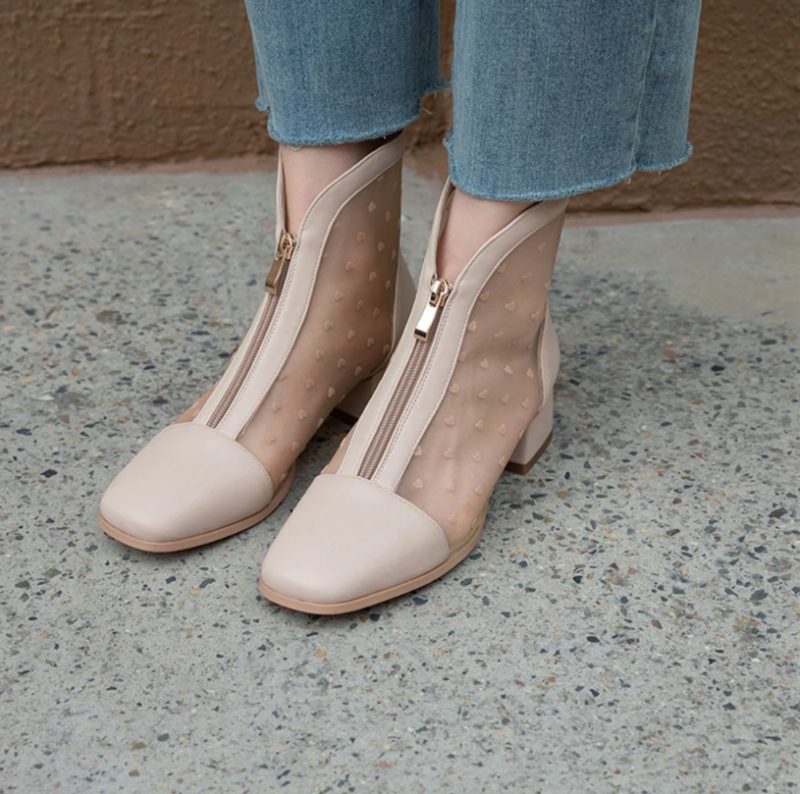 Angie Støvletter Ankellængde - Beige