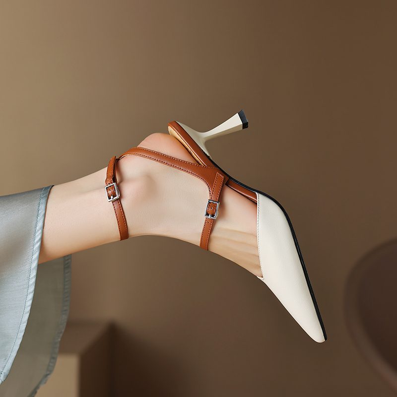 Antonia Slingbacks-sandaler I Læder Til Kvinder - Grøn