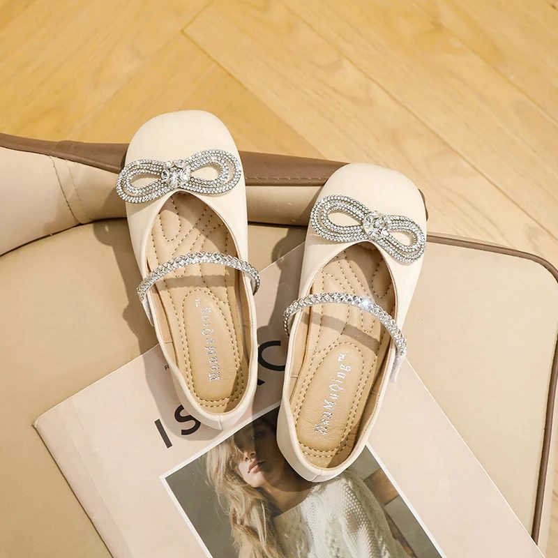 Antonieta Flade Sko Til Piger - Beige