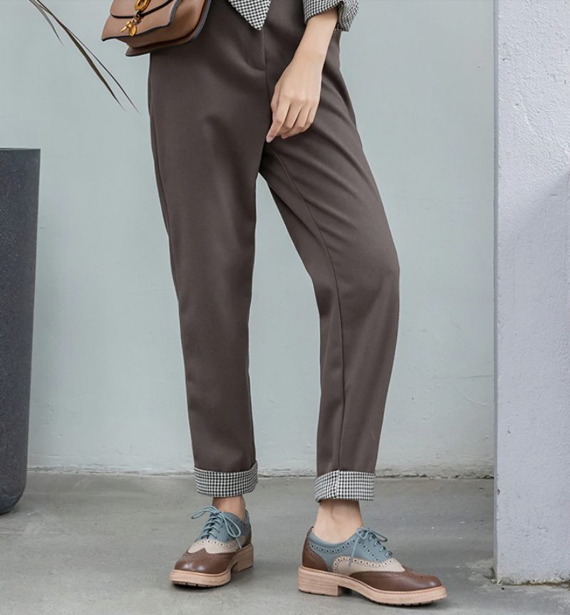 Aquamarine Oxfords Sko Til Kvinder - Brun