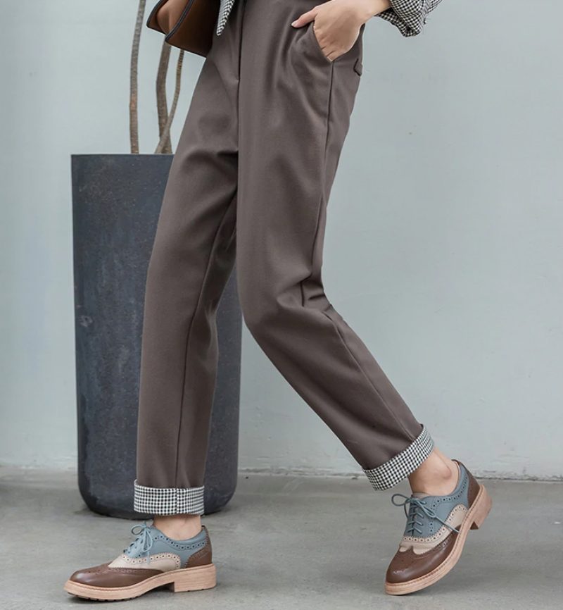 Aquamarine Oxfords Sko Til Kvinder - Brun