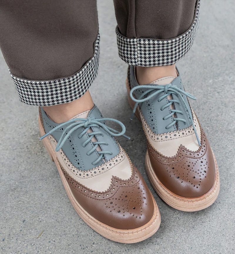 Aquamarine Oxfords Sko Til Kvinder - Brun