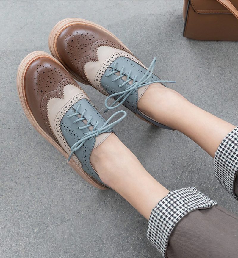 Aquamarine Oxfords Sko Til Kvinder - Brun