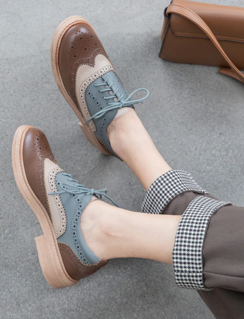 Aquamarine Oxfords Sko Til Kvinder - Brun