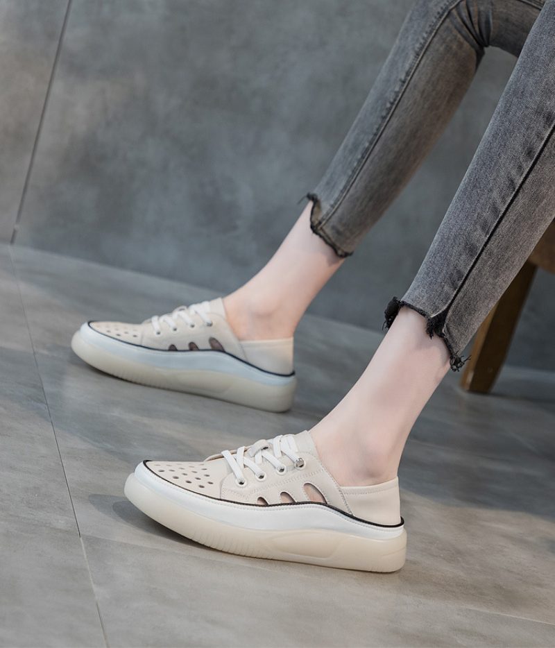 Archi Behagelige Slip-on Sportssko Til Kvinder - Beige