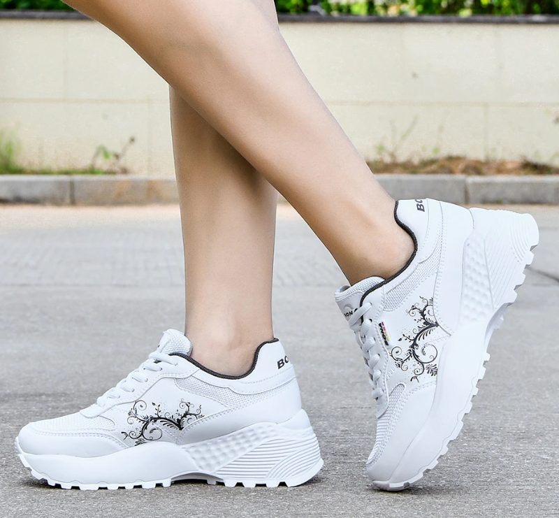 Archi Komfortabel Åndbar Sneaker Til Kvinder - Hvid