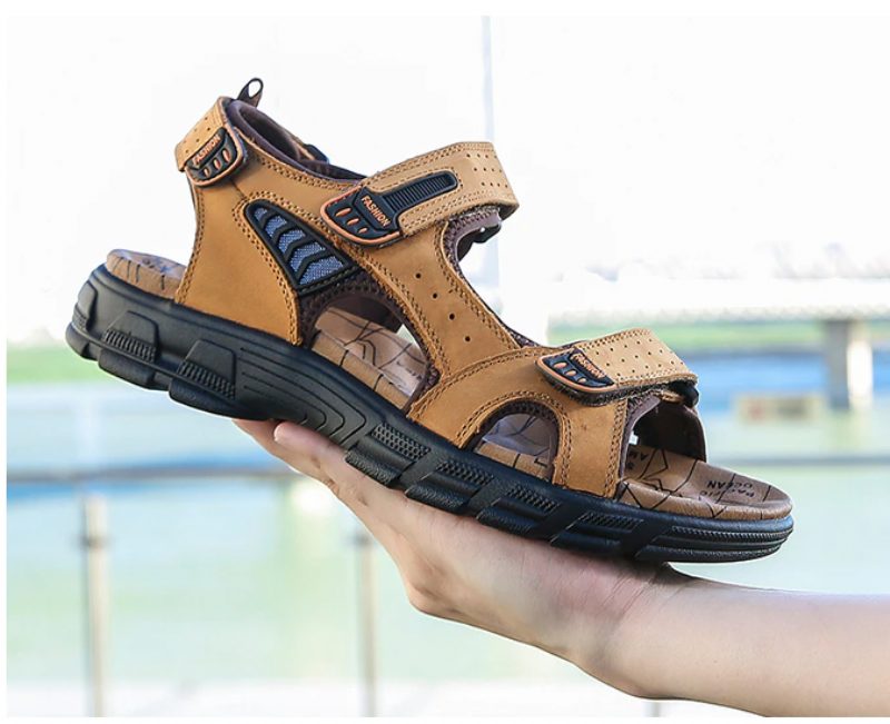 Aribo Klassisk Sandal Til Mænd - Brun