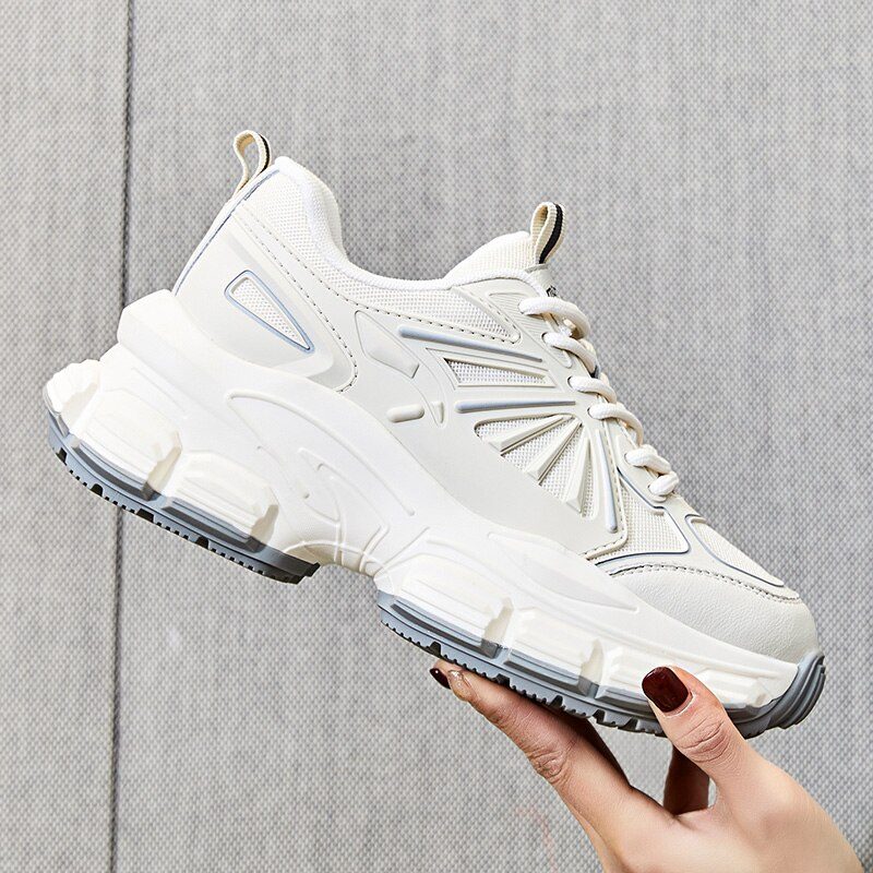 Arjona Åndbar Sneaker I Læder Til Kvinder - Beige