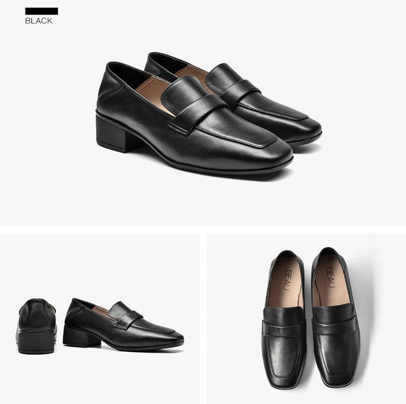 Armenia Kvinders Square Toe Flat Loafer Sko - Kaffe