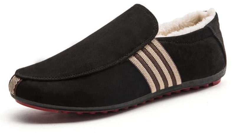 August Loafers Fritidssko Til Mænd - Sort Pels