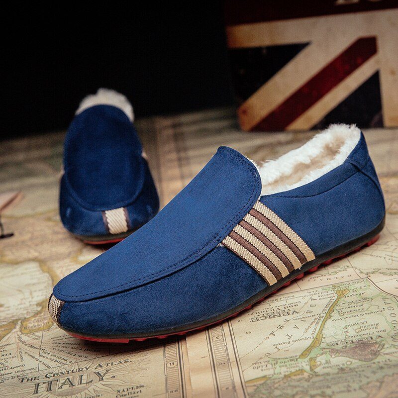 August Loafers Fritidssko Til Mænd - Sort Pels