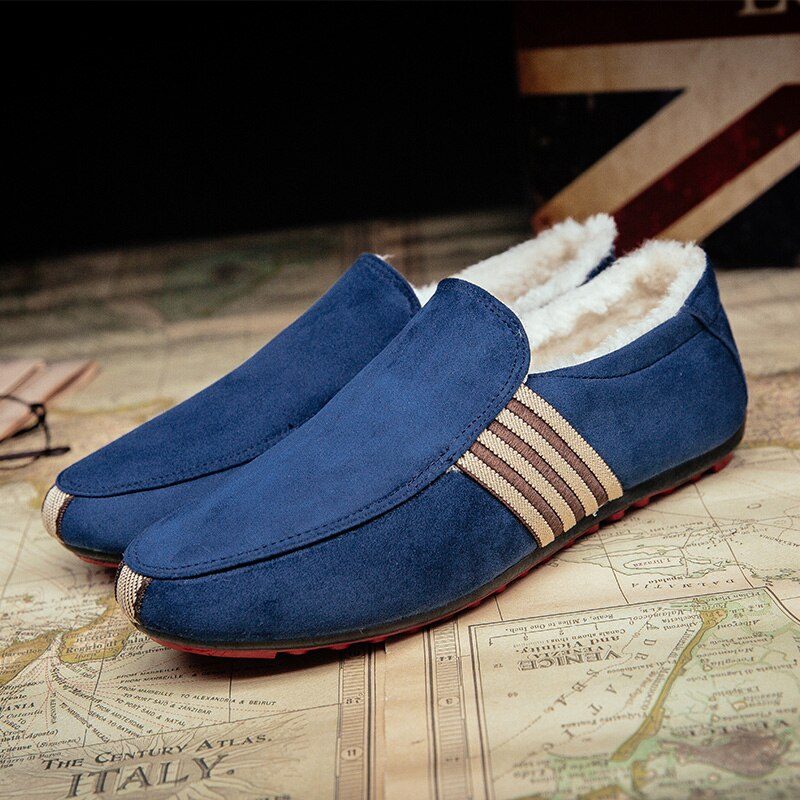 August Loafers Fritidssko Til Mænd - Sort Pels
