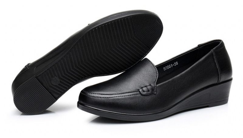 Aura Loafers I Læder Til Kvinder - Sort