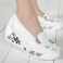 Hvid blomsterprint
