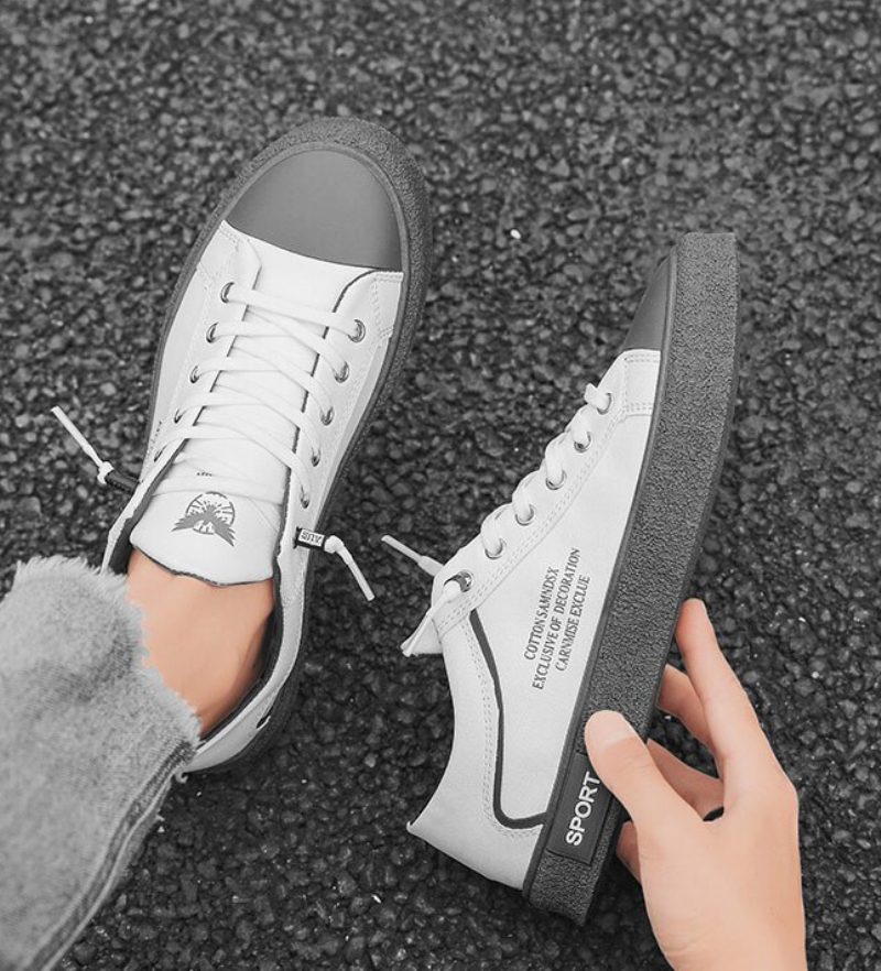 Azis Klassiske Sneakers Til Mænd - Hvid