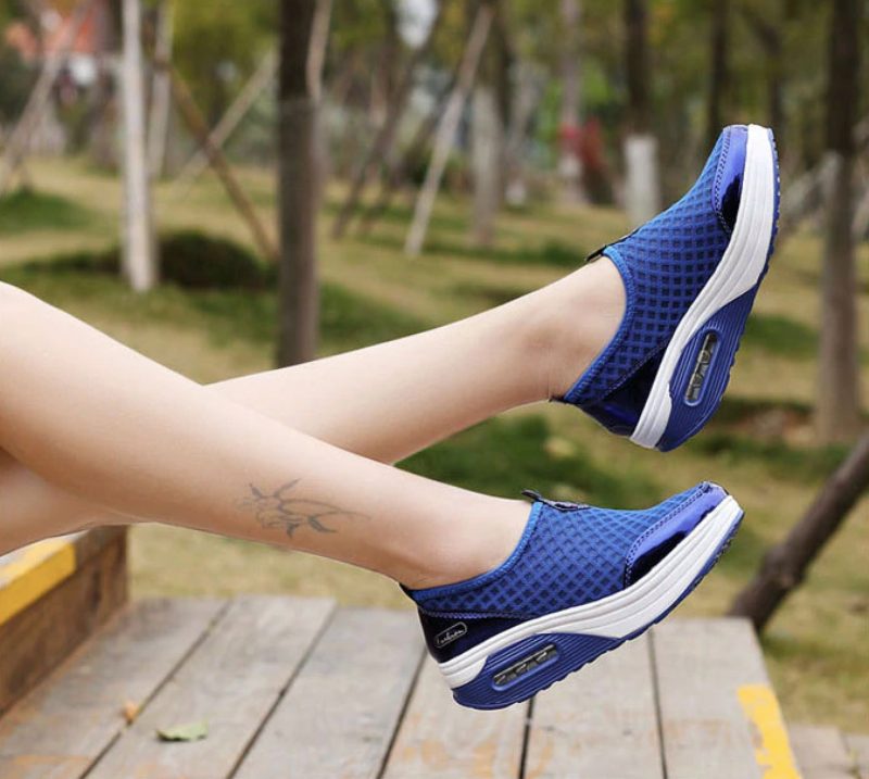 Aziza Platform Sneaker Til Kvinder - Blå