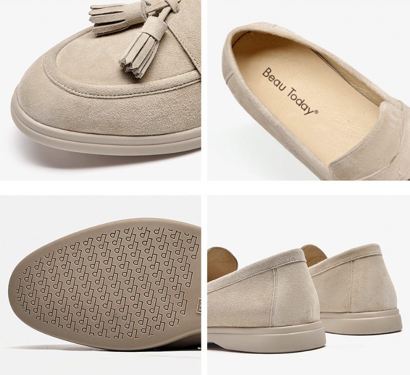 Bacilos Flade Sko Til Kvinder Uden Snørebånd - Beige