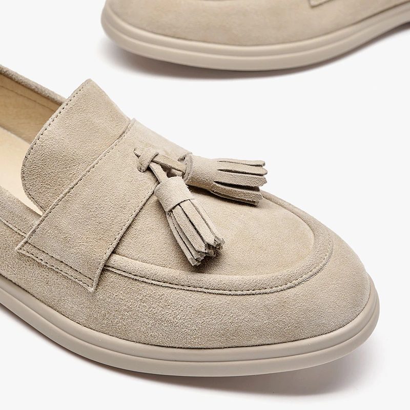 Bacilos Flade Sko Til Kvinder Uden Snørebånd - Beige