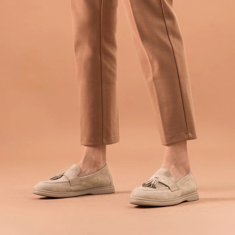 Bacilos Flade Sko Til Kvinder Uden Snørebånd - Beige