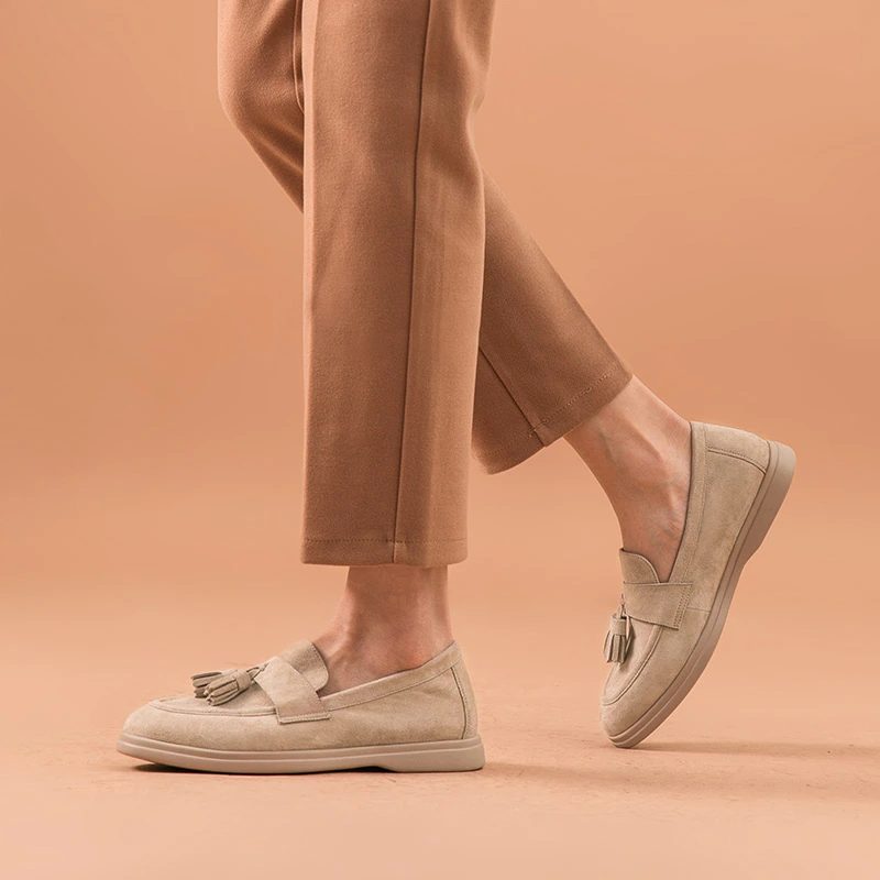 Bacilos Flade Sko Til Kvinder Uden Snørebånd - Beige