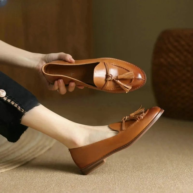 Barbara Casual Flats Loafers Til Kvinder - Sort
