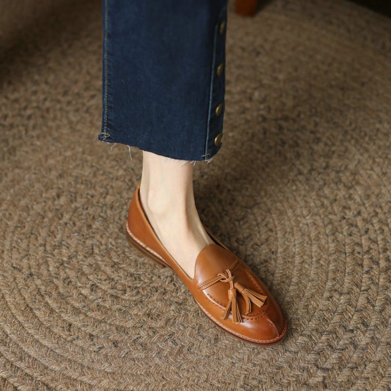 Barbara Casual Flats Loafers Til Kvinder - Sort