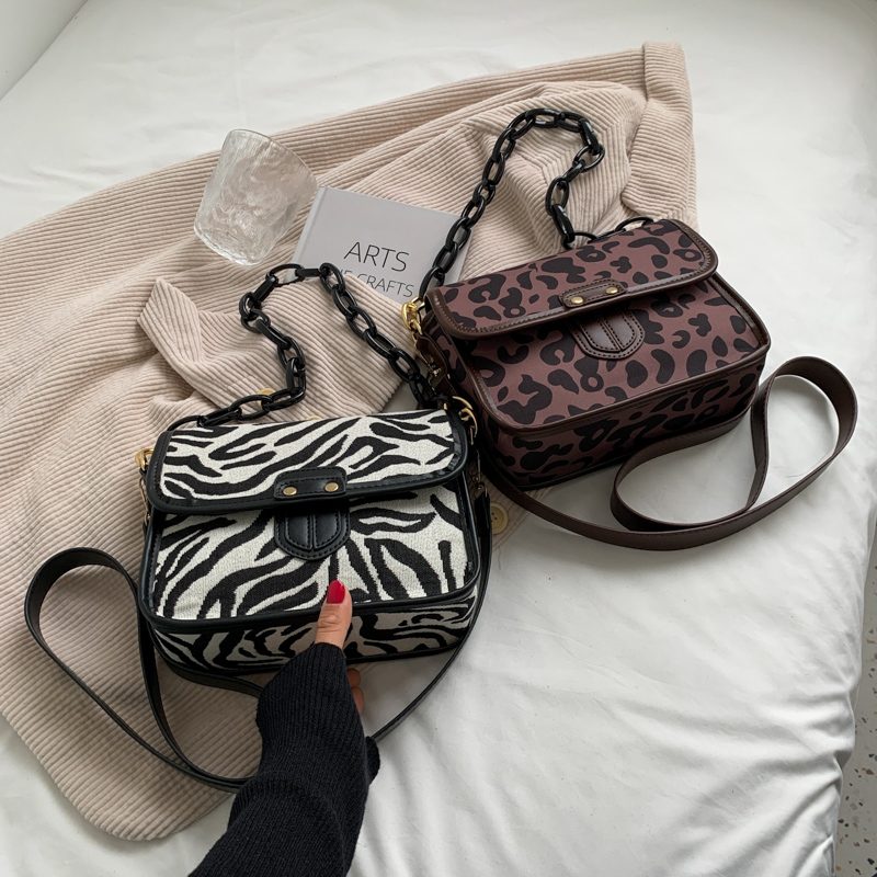 Basilio Skulder-crossbody-håndtaske Til Kvinder - Zebramønster