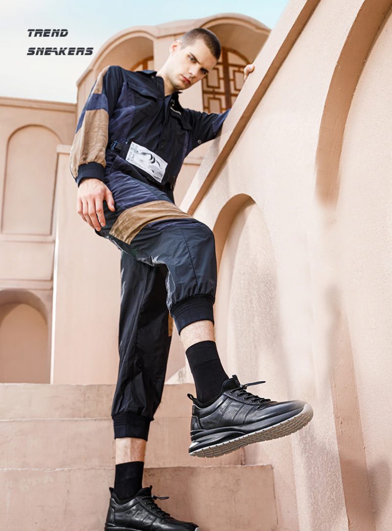 Basten Casual Sneakers Til Mænd - Sort