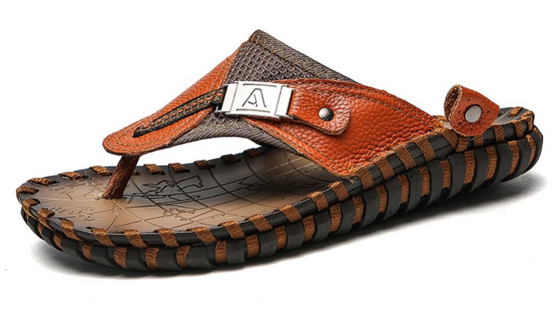 Baylon Afslappede Flip-flops Til Mænd - Brun