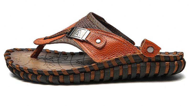 Baylon Afslappede Flip-flops Til Mænd - Brun