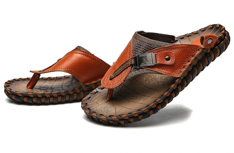 Baylon Afslappede Flip-flops Til Mænd - Brun