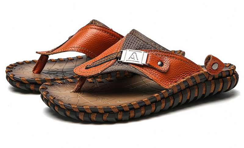 Baylon Afslappede Flip-flops Til Mænd - Brun