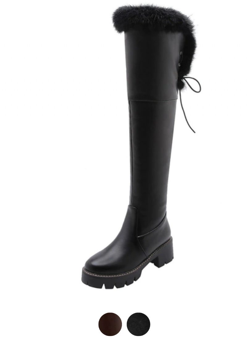 Bayron Warm Snow Black Boots Til Kvinder