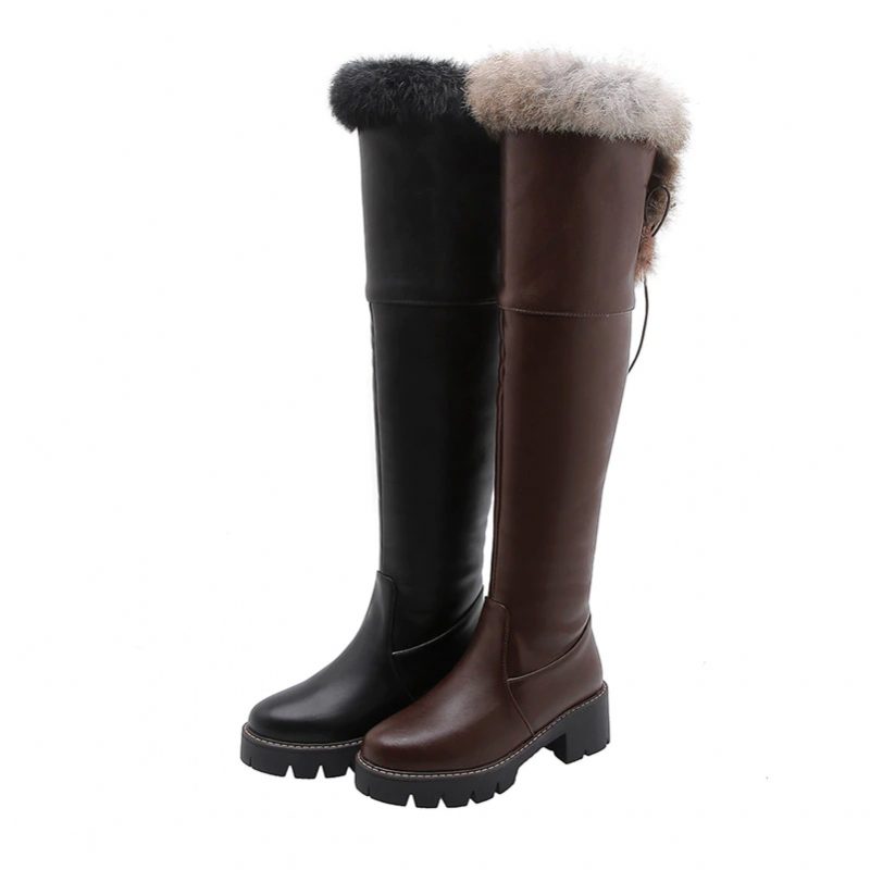 Bayron Warm Snow Black Boots Til Kvinder - Sort