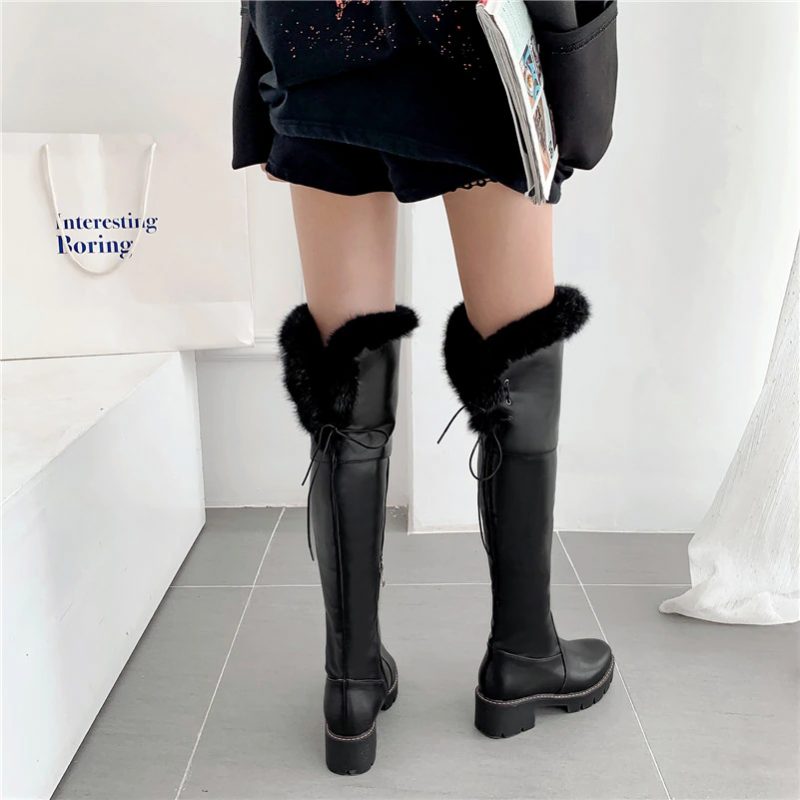 Bayron Warm Snow Black Boots Til Kvinder - Sort