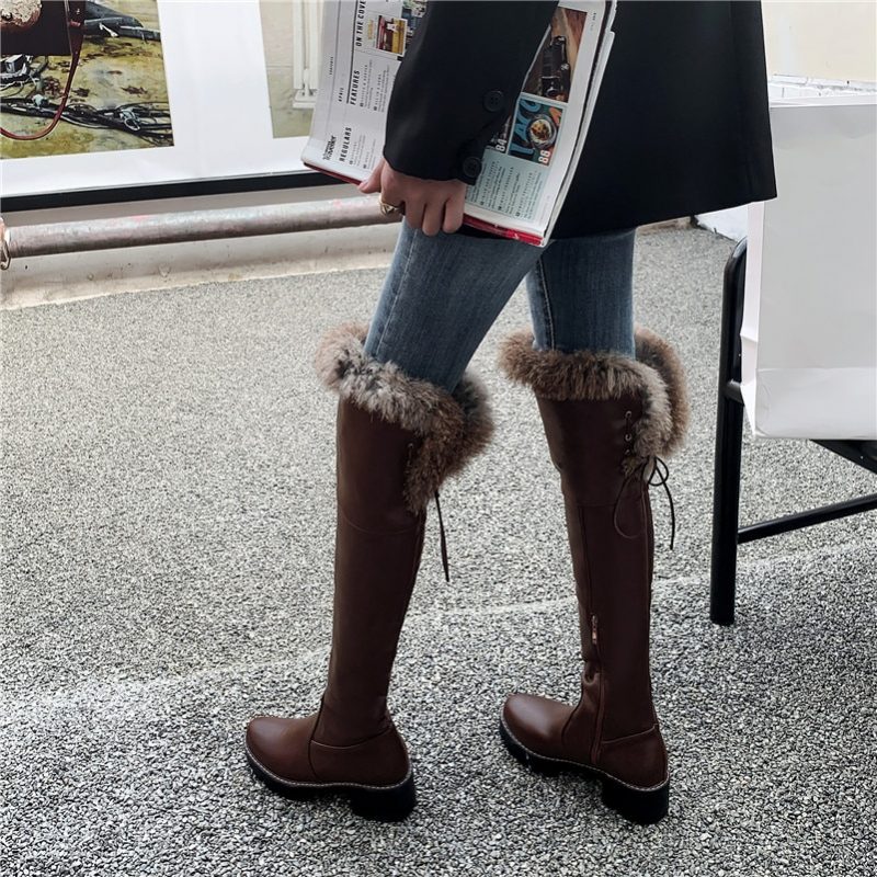 Bayron Warm Snow Black Boots Til Kvinder - Sort