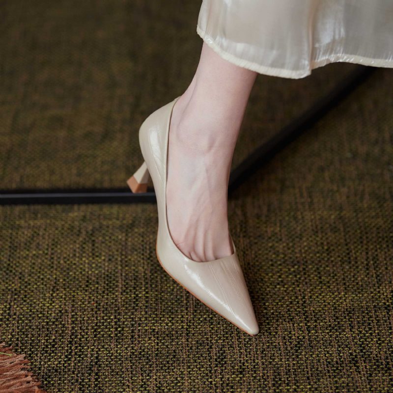 Begonia Pumps I Læder Til Kvinder - Sort